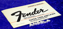 Load image into Gallery viewer, Fender Super Twin Amplifier With Distortion Volume Boost And Line/Recording Output '75 And '76 Owner's Manual Booklet New Old Stock #OM5
