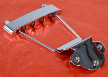 Load image into Gallery viewer, Short Chrome Metal Trapeze Tailpiece For Hollow Body 4 String Bass Guitar, #SBT