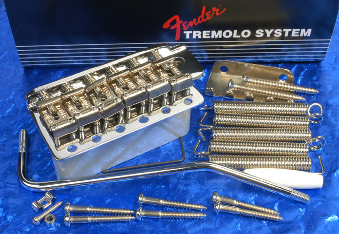 Fender Strat Tremolo Assembly, Vintage, Chrome, Left Hand