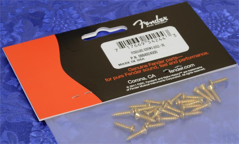 Fender Vintage Gold Oval Phillips Head Pickguard Screws x24