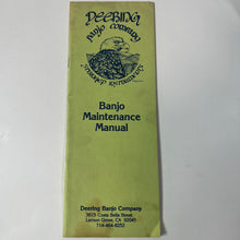 Load image into Gallery viewer, Deering Banjo Company Maintenance Manual, 1980, Original