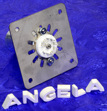 Load image into Gallery viewer, Angela Instruments 65mm X 65mm Ventilated Stainless Steel Plate With J-Slot Shielded Tube Socket, #65mmJSLT