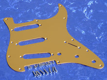 Load image into Gallery viewer, Gold Anodized Aluminum Pickguard For American Series Strats + Screws, #GSPG