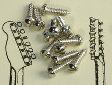 Load image into Gallery viewer, Fender '52 Tele Style Nickel Plated Slotted Tuning Machine Mount Screws, 3 X 3/8, 0018370049