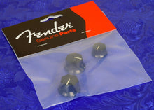 Load image into Gallery viewer, Fender USA '60's Style Jazz Bass Black Skirted Knobs Set Of Three, 0991370000