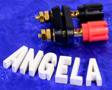 Load image into Gallery viewer, Speaker Binding Posts For Tube & Solid Amplifiers Gold Plated Brass, #MAJP0336