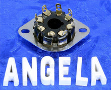 Load image into Gallery viewer, 8 Pin Black Phenolic Top Chassis Mount Tube Socket With Gold Contacts For 6L6GC, #82113