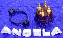 Load image into Gallery viewer, 4 Pin CMC Brown Phenolic & Gold Premium Socket For 300B, 2A3, 5Z3, #4961
