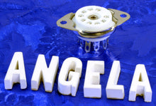 Load image into Gallery viewer, 9 Pin Angela Instruments Premium Tube Socket New Nickel Plating & White Ceramic, #93762