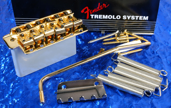 Fender Strat Tremolo Assembly, Vintage, Gold, 0992049200 – Angela