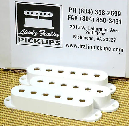 Lindy Fralin Pickup Cover Set For Stratocaster, White, #FWSC