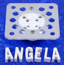 Load image into Gallery viewer, 4 Pin Ceramic Wafer Tube Socket And Ventilated Aluminum Mounting Plate For 300B, 2A3, 811 Etc. #4P+PLT