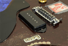 Load image into Gallery viewer, Lindy Fralin Pickup Cover, Black P90 Dogear , #DEB