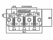Load image into Gallery viewer, Get Shorty! Wilkinson WTBS Short Chrome Bridge With Compensated Brass Saddles For Tele, #WTBS