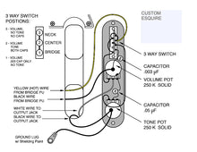 Load image into Gallery viewer, 2 CTS 450G Series 250K Audio Taper Solid 1/4" Shaft Pots For Telecaster, #450GSOLX2