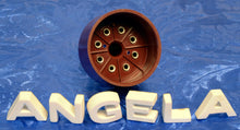 Load image into Gallery viewer, Six 8 Pin Oxblood Phenolic Octal Short Tube Base With Nickel Pins For For EL34 And Other Tubes, #889966