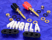 Load image into Gallery viewer, Speaker Binding Posts For Tube & Solid Amplifiers Gold Plated Brass, #MAJP0336