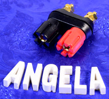 Load image into Gallery viewer, Speaker Binding Posts For Tube & Solid Amplifiers Gold Plated Brass, #MAJP0336
