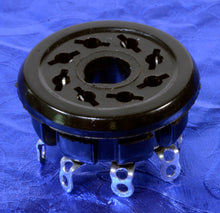 Load image into Gallery viewer, 8 Pin Black Phenolic Knife Contact Top Chassis Mount Tube Socket Top For 6L6GC, EL34, 5U4GB, #8572