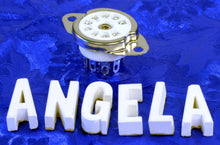 Load image into Gallery viewer, 9 Pin China Premium White Ceramic Top Chassis Tube Socket With Nickel Contacts For 12AX7A, #99638