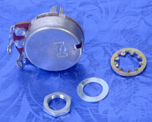 Load image into Gallery viewer, 25K Audio Taper Split Shaft Standard M8-0.75 Thread Guitar Amp Pot, #A25SS