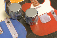 Load image into Gallery viewer, Fender Chrome Flat Top Control Knobs For Telecaster, Precision Bass Pack of Two, 0991366000