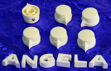 Load image into Gallery viewer, Six Small Cream Pointer Set Screw Knobs For Amps, Effects, Studio Gear, #CPK1