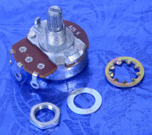 Load image into Gallery viewer, 25K Audio Taper Split Shaft Standard M8-0.75 Thread Guitar Amp Pot, #A25SS