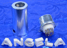 Load image into Gallery viewer, 9 Pin Noval J Slot Ceramic And Gold Tube Socket With Matching Shield, #9423G