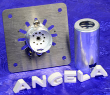 Load image into Gallery viewer, Angela Instruments 65mm X 65mm Ventilated Stainless Steel Plate With J-Slot Shielded Tube Socket, #65mmJSLT