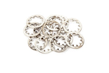 Load image into Gallery viewer, Fender Nickel Plated Steel Lock Washers For Guitars, Amps x12, 0016436049