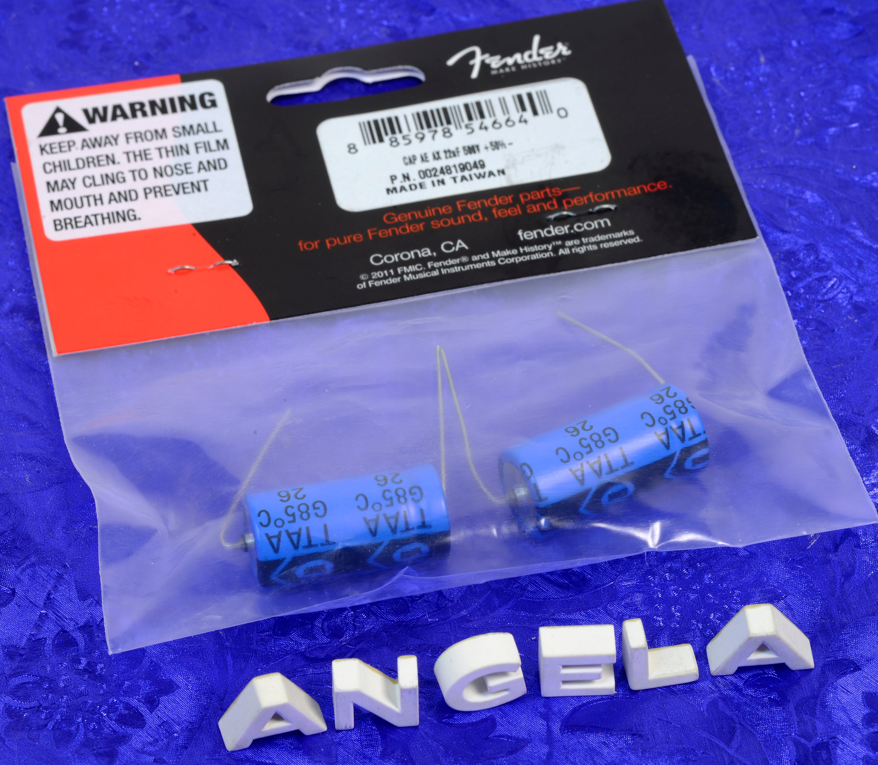 Fender 22uF 500VDC Electrolytic Capacitors For Guitar Amps x2, 0024819