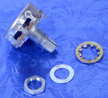 Load image into Gallery viewer, 25K Audio Taper Split Shaft Standard M8-0.75 Thread Guitar Amp Pot, #A25SS