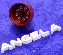 Load image into Gallery viewer, 8 Pin Oxblood Phenolic Short Tube Base With Gold Pins For EL34 And Other Tubes, #880XGSH