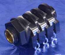 Load image into Gallery viewer, Six Black Front With Gold Barrel Switched Stereo Jacks For Guitar Amps & Effects, #BGSJ