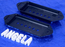 Load image into Gallery viewer, Lindy Fralin Pickup Cover Set For Hollow Body Guitars, Black Dogear P90 #1R1SB