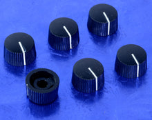 Load image into Gallery viewer, Six Black Barrel Set Screw Knobs For Guitar Amplifiers #BBK1
