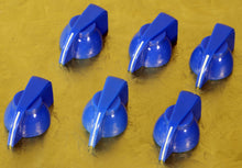 Load image into Gallery viewer, Six &#39;60s Vintage British Style Blue Chicken Head Amp Knobs #BLUAK
