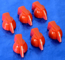 Load image into Gallery viewer, Six Chicken Head Amp Knobs, &#39;60s Vintage British Style, Red, #RCH
