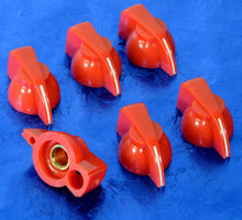 Load image into Gallery viewer, Six Chicken Head Amp Knobs, &#39;60s Vintage British Style, Red, #RCH
