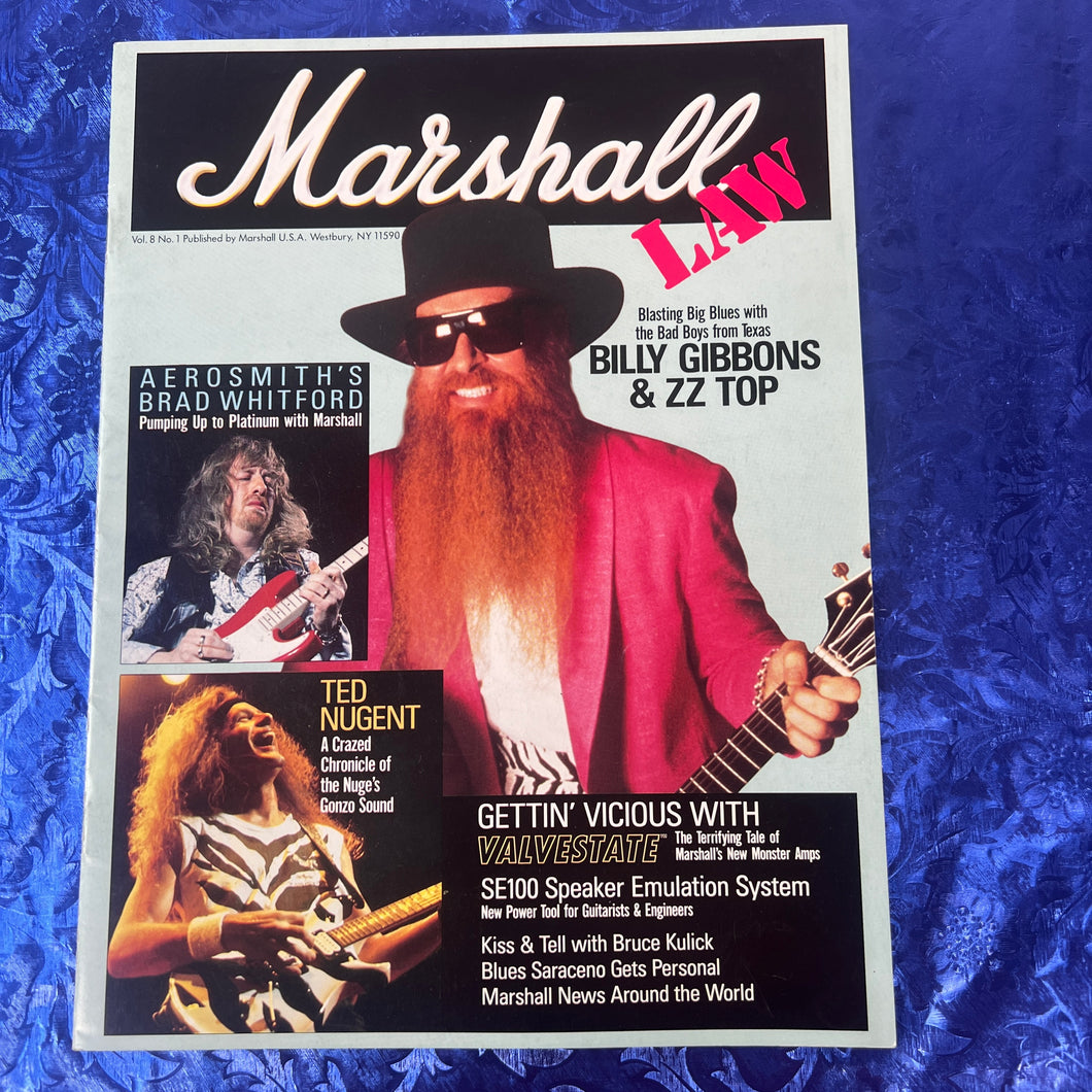 Marshall Law Vol 8 #1 1991 Amp Magazine JCM900 Valvestate Billy Gibbons