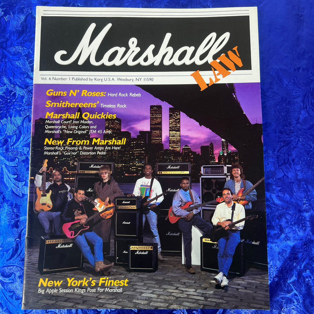 Marshall Law Vol 6 #1 1989 Amp Magazine Guns N Roses JCM800