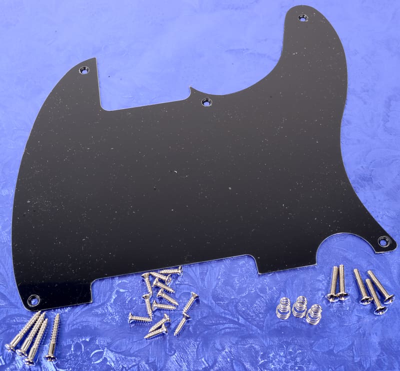 Black Pickguard for Esquire Type Guitar + Hardware