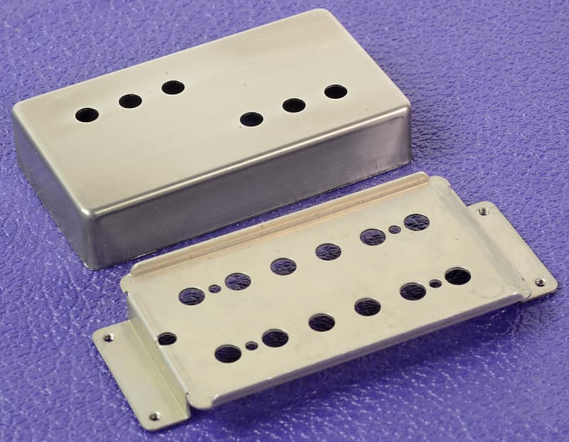 Wide Range Humbucker Pickup Base Plate And Raw Nickel Cover 52mm E To E, #RN52