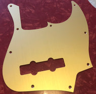 Pale Gold Anodized Aluminum Pickguard for Jazz Bass #GAB