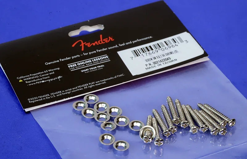 12 Fender Nickel Philips Amp Back Panel Mounting Screws And Cup Beauty Washers, #BCW