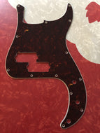 Angela 13 Hole Photoprint Tortoise Vinyl Pickguard For Squier P Bass #GBT