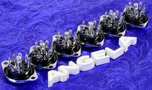 Load image into Gallery viewer, Six QQQ Japan 9 Pin Chassis Mount Tube Sockets For 12AX7, EL84 And More, #90108X6
