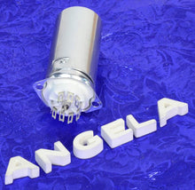 Load image into Gallery viewer, 9 Pin Tube Socket With Shield For Guitar Amps, Ceramic, Aluminum, For 12AX7, 12AT7, #90120SM
