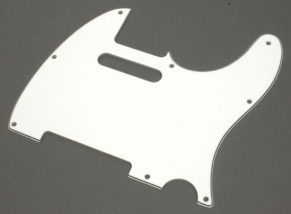 Fender Telecaster Pickguard, USA '60s-'70s Tele White 3-Ply, 0060817000